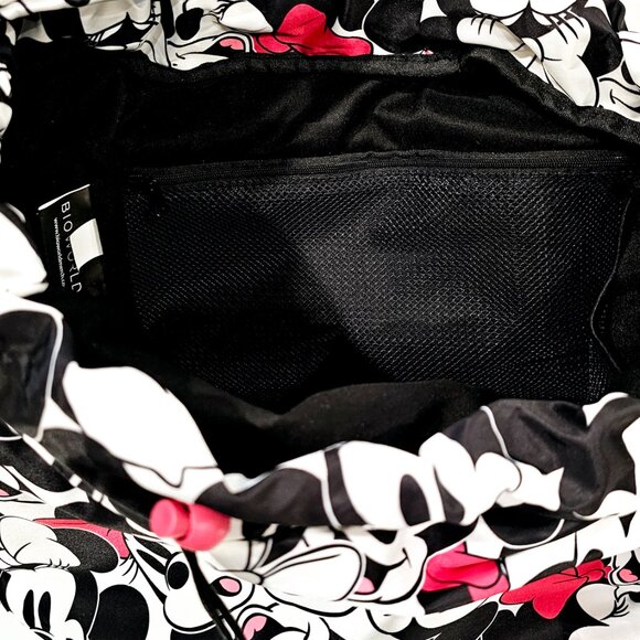 Disney Mickey & Minnie Mouse Drawstring Travel Tote Bag with Pouches - Rare! - Picture 8 of 10